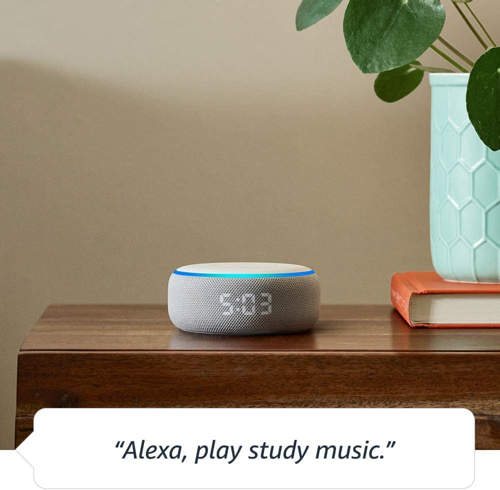 Echo Dot (3rd Generation) Smart Speaker With Clock And Alexa 5