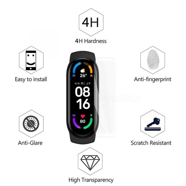 xiaomi mi band 6 screen protector set of 3 pieces